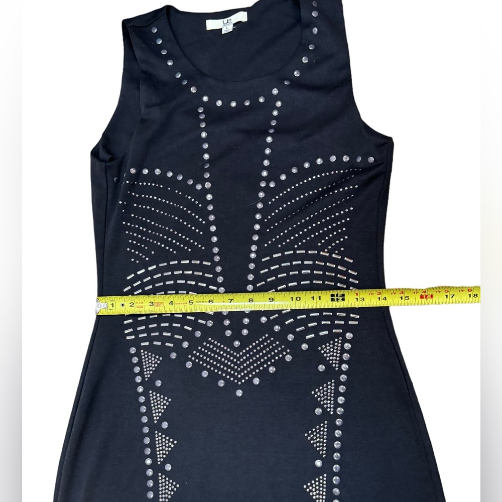Ya Los Angeles Women’s Black Sleeveless Dress with Front Design Size Large - Picture 11 of 14